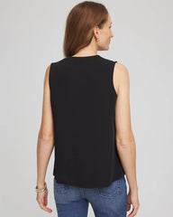 Chico's - Satin Ruffle Tank