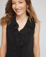 Chico's - Satin Ruffle Tank