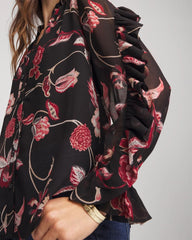 Chico's - Georgette Celtic Blooms Blouse