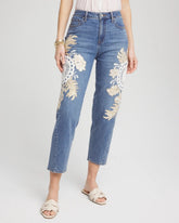 Chico's - Embellished Tapered Cropped Jean
