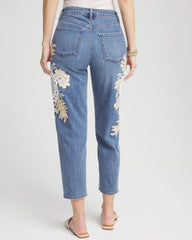 Chico's - Embellished Tapered Cropped Jean