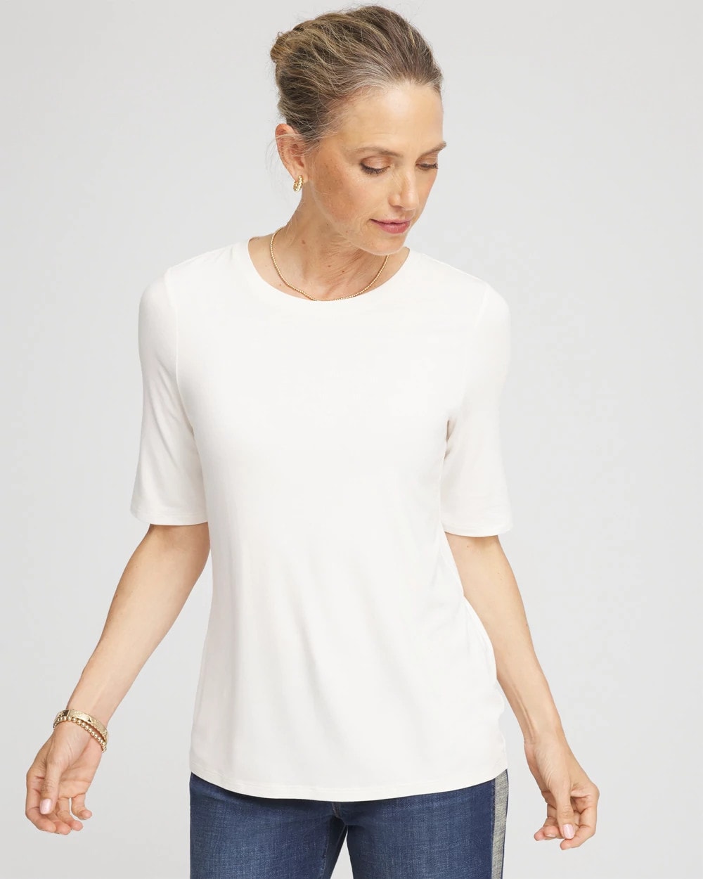 Chico's - Elbow Sleeve Tee