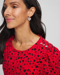 Chico's - Lover Girl Button Heart Tee