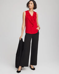 Chico's - Satin Ruffle Tank