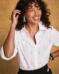 Chico's - Jeweled Poplin Shirt