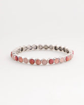 Chico's - Quartz & Rhodonite Stone Silvertone Round Stretch