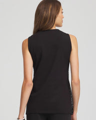 Chico's - Sequin Beaded Notch Neck Tank