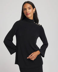 Chico's - Travelers™ Button Mockneck Top