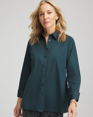 Chico's - Rhinestone Embellished Poplin Tunic