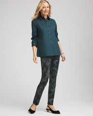 Chico's - Rhinestone Embellished Poplin Tunic