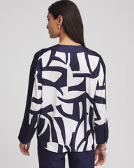 Chico's - Satin Geo Print Blouse