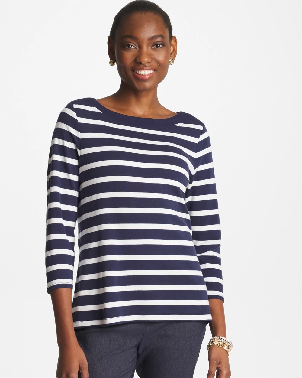 Chico's - Pima 3/4 Sleeve Tee