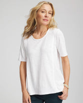 Chico's - Slub Paneled Elbow Tee