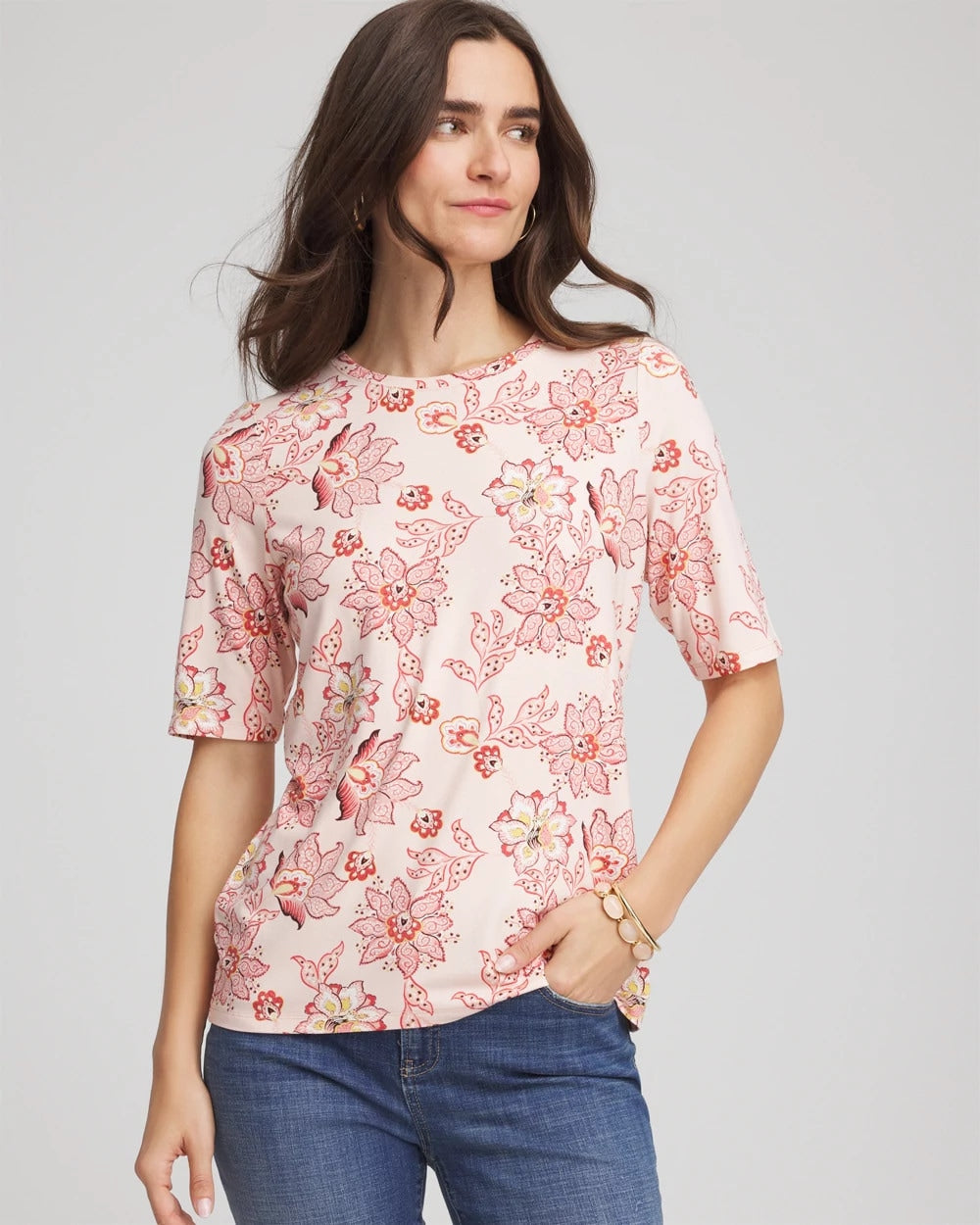 Chico's - Elbow Sleeve Tee
