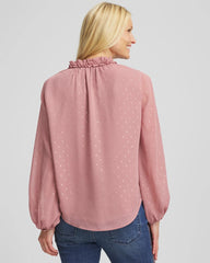 Chico's - Ruffleneck Lined Georgette Blouse