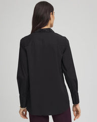 Chico's - Tonal Jewels Poplin Shirt