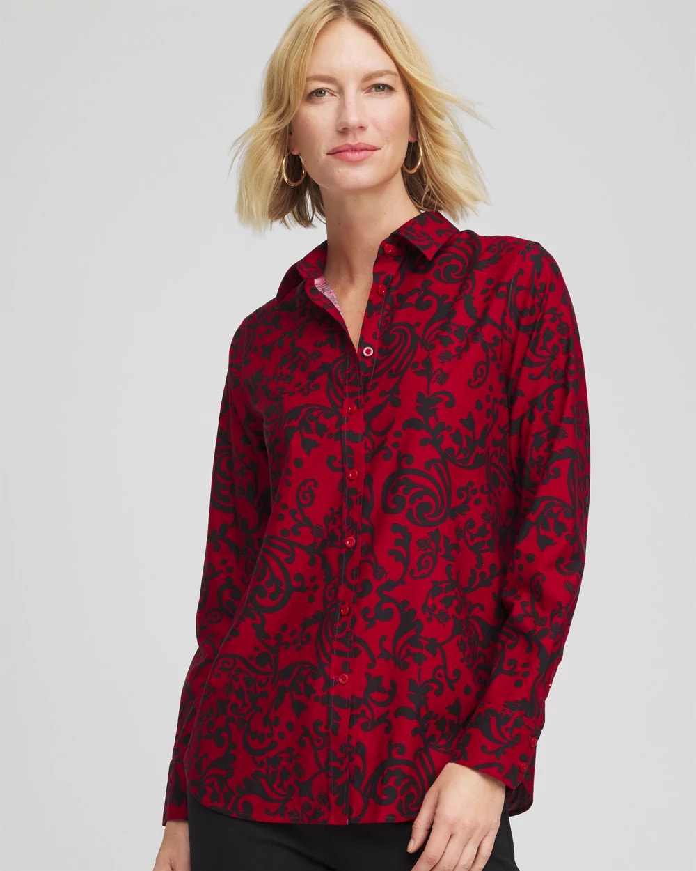 Chico's - No Iron™ Vinstra Scrolls Shirt
