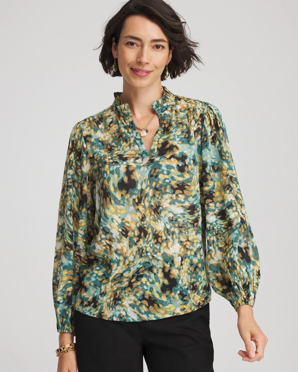 Chico's - Crinkle Relaxed-Fit Blouse