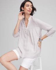 Chico's - Embellished Linen Kurta Tunic