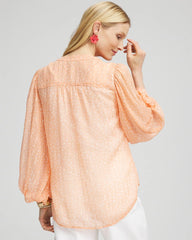 Chico's - Metallic Jacquard Blouse