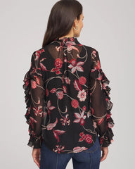 Chico's - Georgette Celtic Blooms Blouse