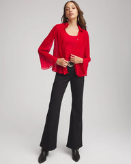 Chico's - Pleated Georgette Blouse