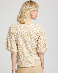 Chico's - Animal Print Bubble Sleeve Top