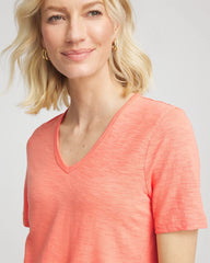 Chico's - Slub V-Neck Tee