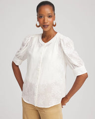 Chico's - Chiffon Puff Sleeve Shirt