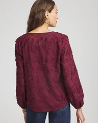 Chico's - Feathered Pullover Peasant Blouse