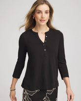 Chico's - Cotton Slub Henley Shirt