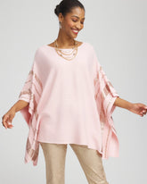 Chico's - Sequin Striped Sweater Poncho