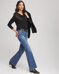 Chico's - Embellished Cowlneck Dolman Tee