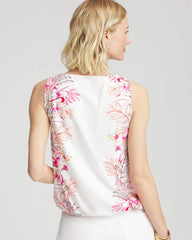 Chico's - Tropical Floral Bubble Hem Tee