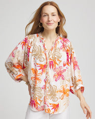 Chico's - Floral Braided Batwing Blouse