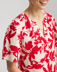Chico's - Floral Linen Popover Shirt