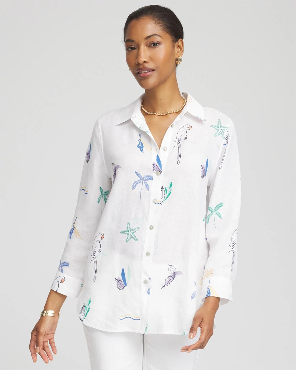 Chico's - No Iron™ Island Linen Shirt