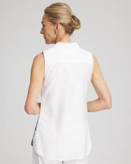 Chico's - No Iron™ Palms Sleeveless Sateen Shirt