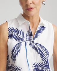 Chico's - No Iron™ Palms Sleeveless Sateen Shirt