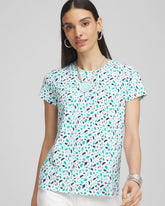 Chico's - Polka-Dot Crewneck Perfect Tee