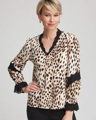 Chico's - Animal Print Long-Sleeved Top