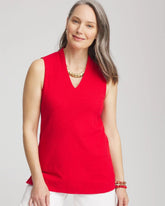 Chico's - Textured Sleeveless V-Neck Tunic
