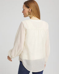 Chico's - Chevron Blouson Sleeve Blouse