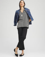 Chico's - Graphic Slub V-Neck Tee