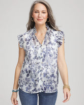 Chico's - Butterfly Ruffle Collar Blouse