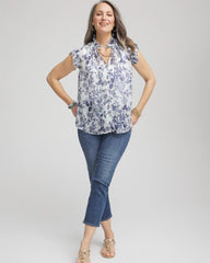 Chico's - Butterfly Ruffle Collar Blouse