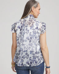 Chico's - Butterfly Ruffle Collar Blouse