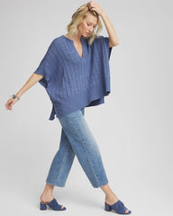 Chico's - Open-Knit Splitneck Poncho
