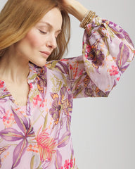 Chico's - Floral Georgette Pintuck Blouse
