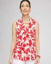 Chico's - Floral Sleeveless V-Neck Tunic